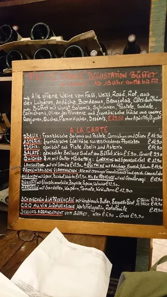 menu 2 of Le Tonneau Bistro