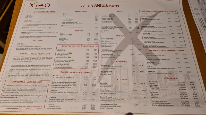 menu 1 of XIAO Gelsenkirchen