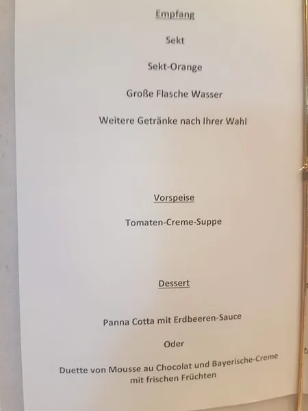 menu 1 of Waldhaus am See