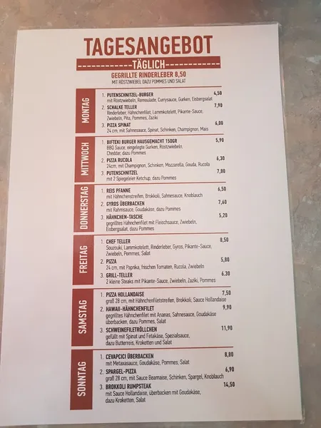 menu 1 of Dili Grill