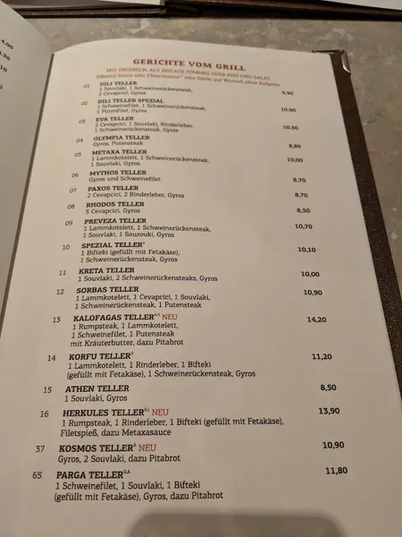 menu 2 of Dili Grill