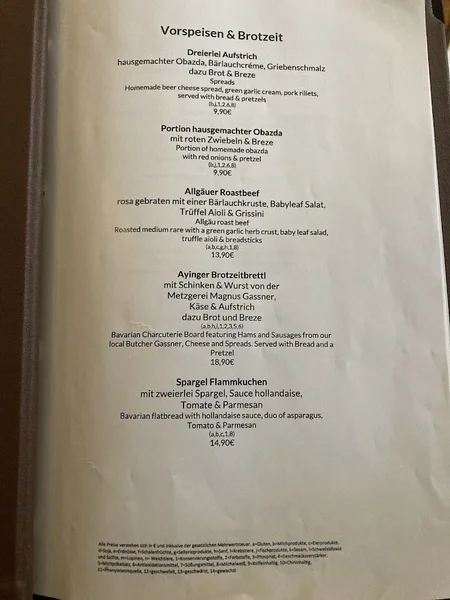 menu 1 of Ayinger am Rotkreuzplatz