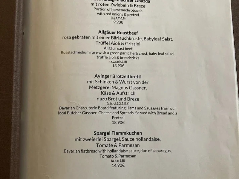 menu 1 of Ayinger am Rotkreuzplatz