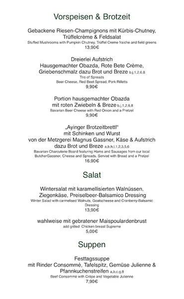menu 2 of Ayinger am Rotkreuzplatz