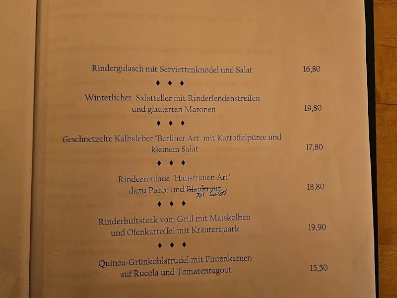 menu 1 of Gaststätte Scheidegger