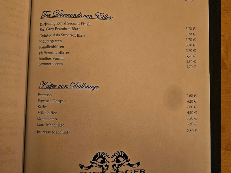 menu 2 of Gaststätte Scheidegger