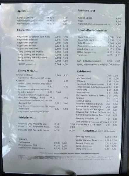 menu 0 of Wintergarten