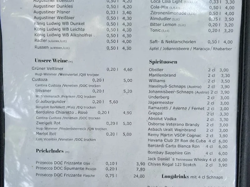 menu 0 of Wintergarten