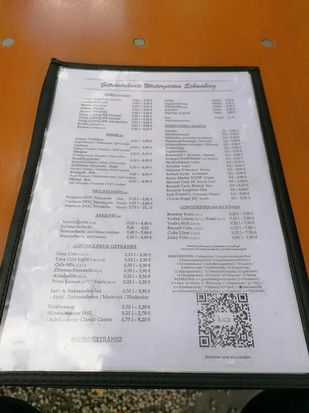 menu 2 of Wintergarten