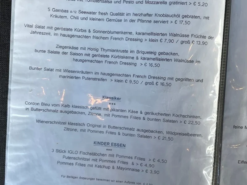 menu 2 of Sürther Bootshaus