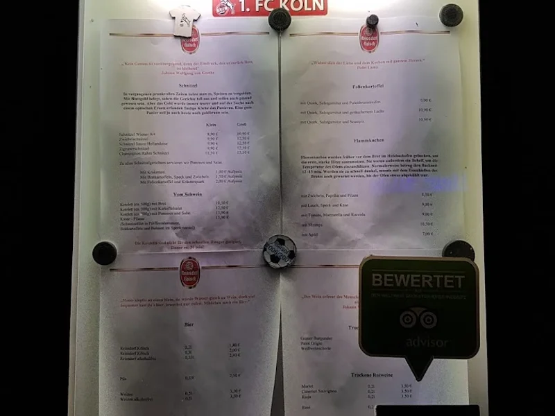 menu 0 of Restauration Zur Krone