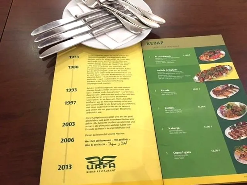 menu 1 of As Urfa Kebap Restaurant
