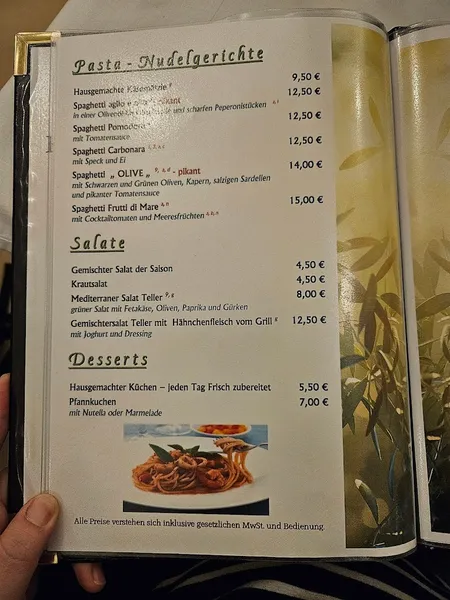 menu 2 of Restaurant Olive