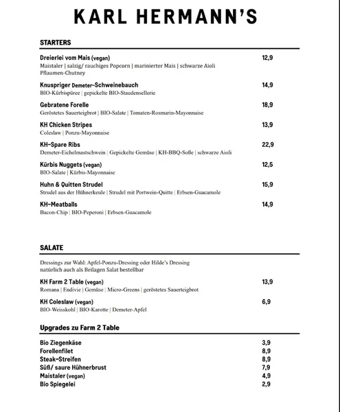 menu 0 of Karl Hermann's