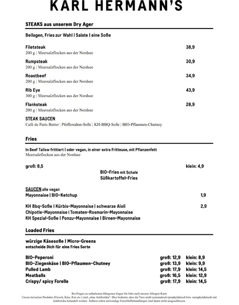 menu 1 of Karl Hermann's