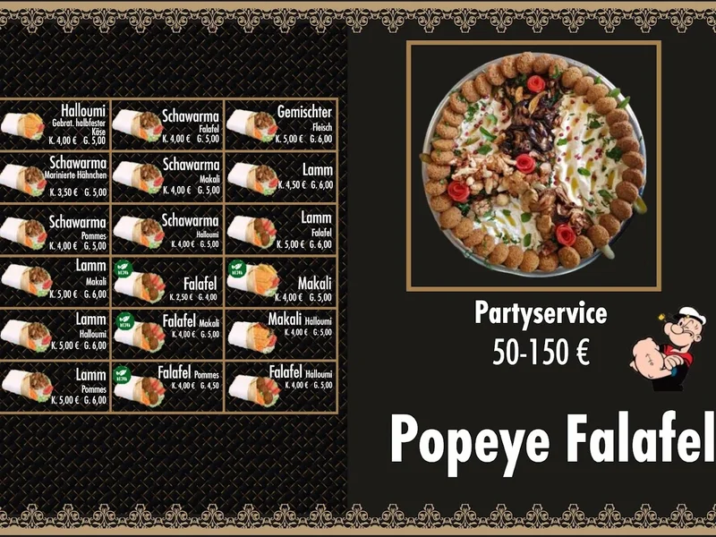 menu 0 of FALAFEL POPEYE (Venloer Str.)