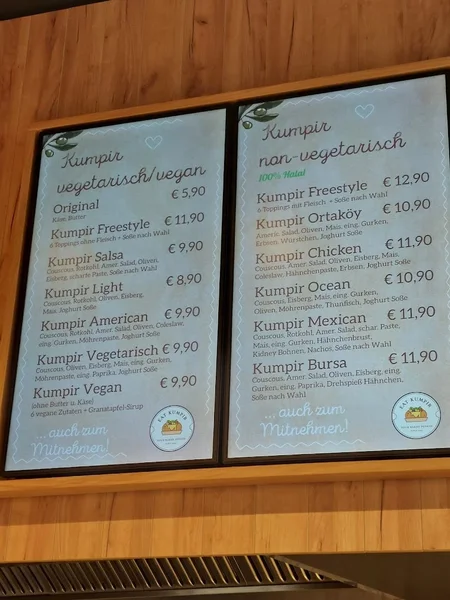 menu 0 of Mr. Kumpir