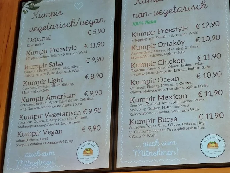 menu 0 of Mr. Kumpir