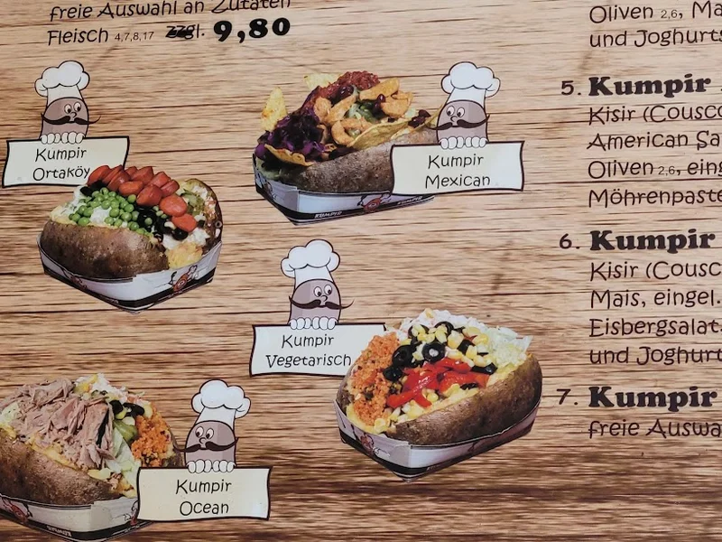 menu 2 of Mr. Kumpir