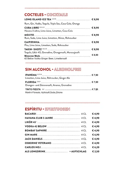 menu 1 of TINTO