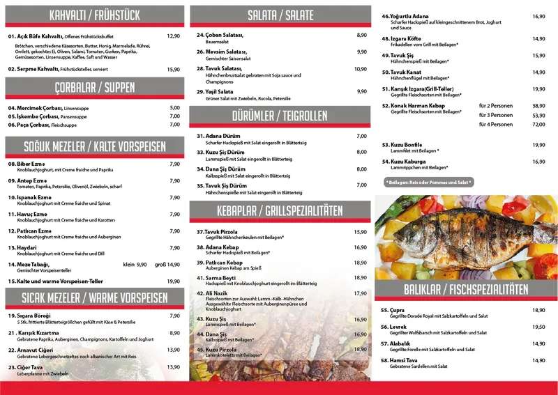 menu 0 of Yeni Konak Restaurant