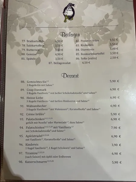 menu 1 of Adria Restaurant im Kolpinghaus