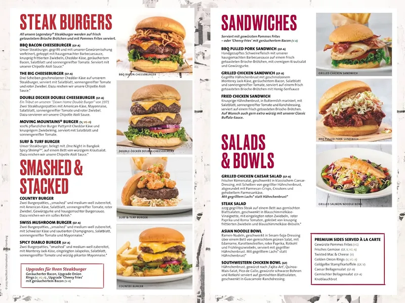 menu 0 of Hard Rock Cafe Hamburg