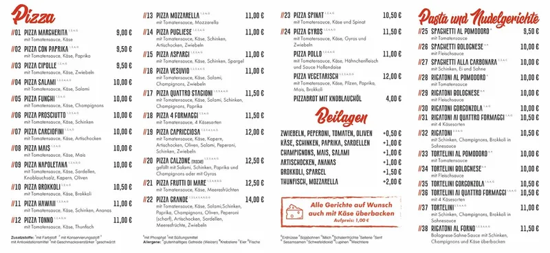 menu 0 of PizzaHaus Schönebeck
