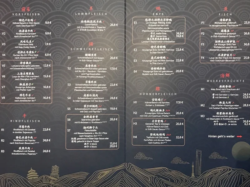 menu 0 of Le Voyage