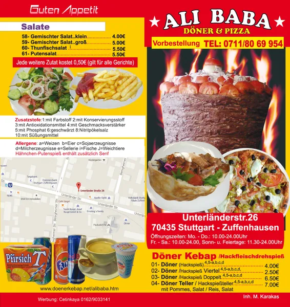 menu 2 of Ali Baba Döner