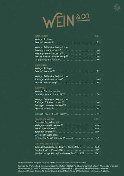 menu 1 of Hendl&Gretel Stuttgart