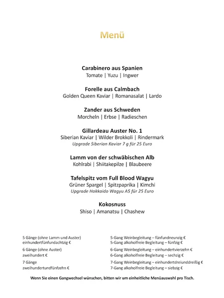 menu 0 of Speisemeisterei