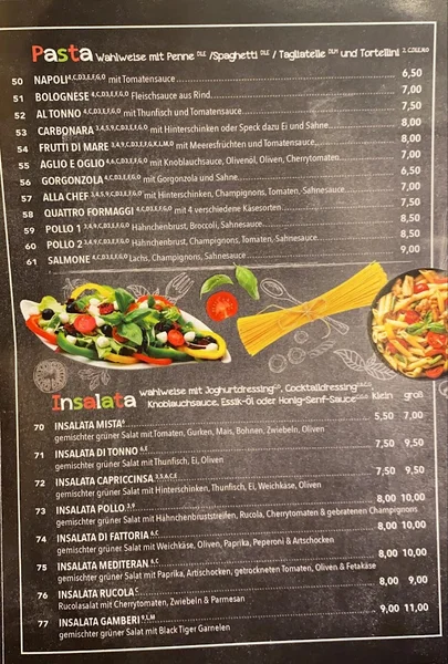 menu 2 of La Pizza Rü