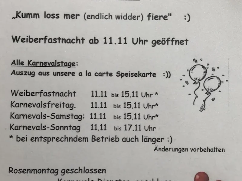 menu 0 of Vis à Vis