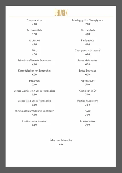 menu 0 of Gasthaus Pape