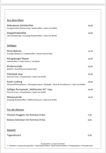 menu 1 of Restaurant Fröhliche Morgensonne Moncef Badri