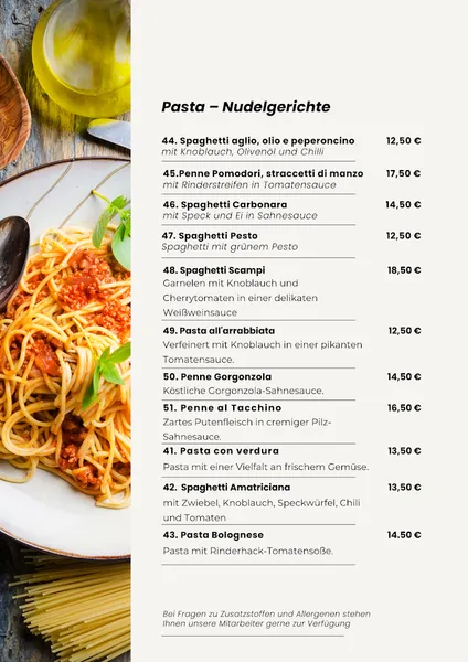 menu 0 of Trattoria Roma Sparita