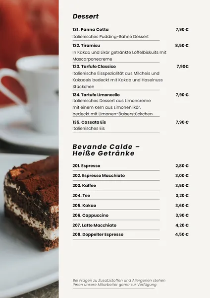 menu 1 of Trattoria Roma Sparita