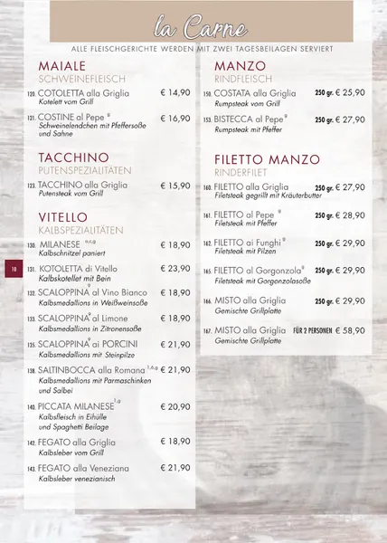 menu 0 of Michelangelo Pizzeria & Ristorante