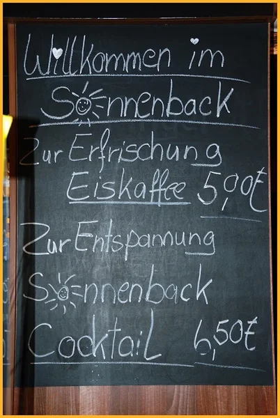 menu 2 of Cafe Sonnenback