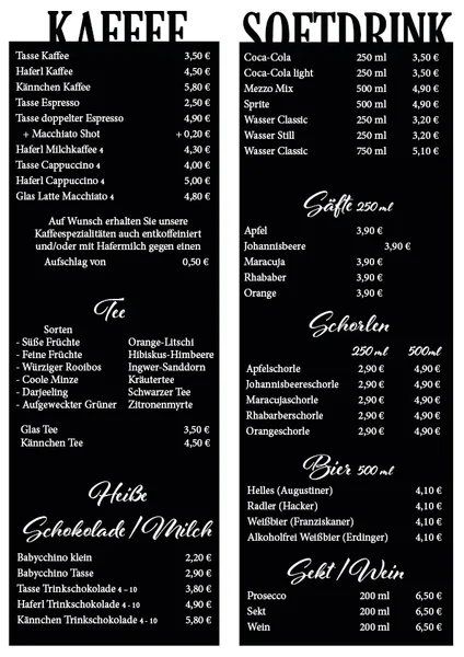 menu 0 of Bäckerei Konditorei Cafe Paul Isaak