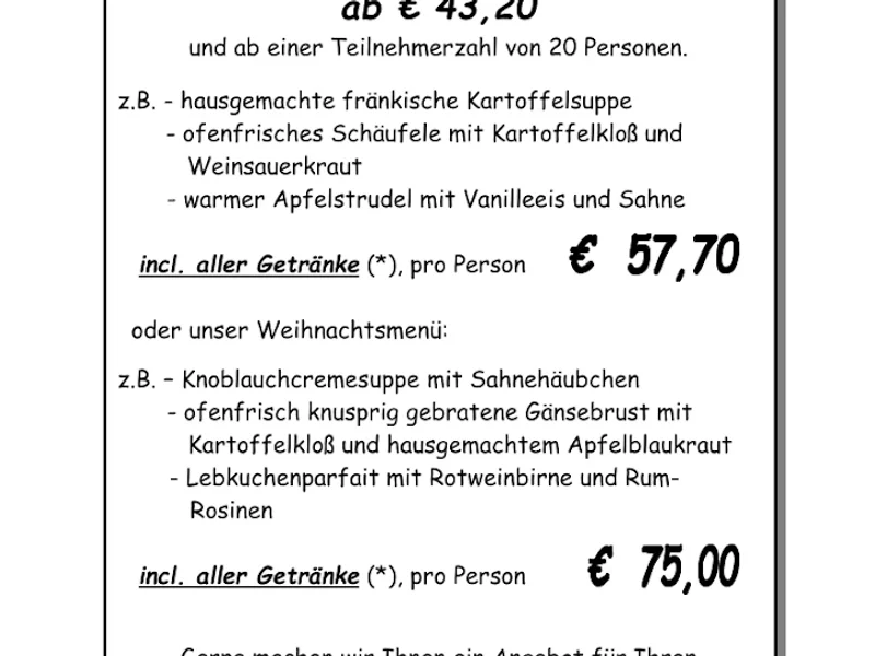menu 2 of "Trödelstuben", Wein- und Bierstuben, Restaurant