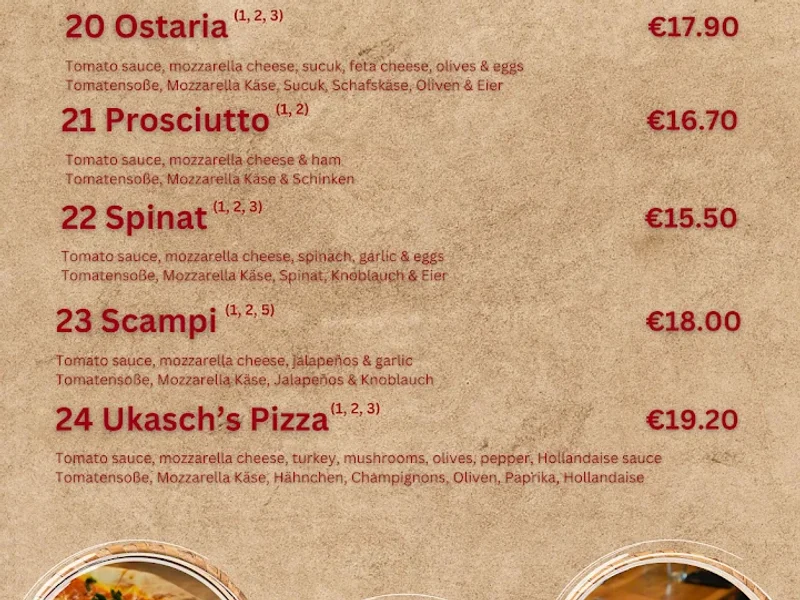 menu 1 of Portofino Ristorante