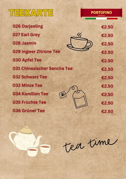 menu 2 of Portofino Ristorante