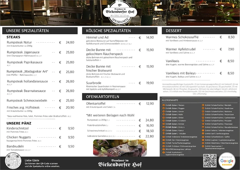 menu 0 of Bickendorfer Hof