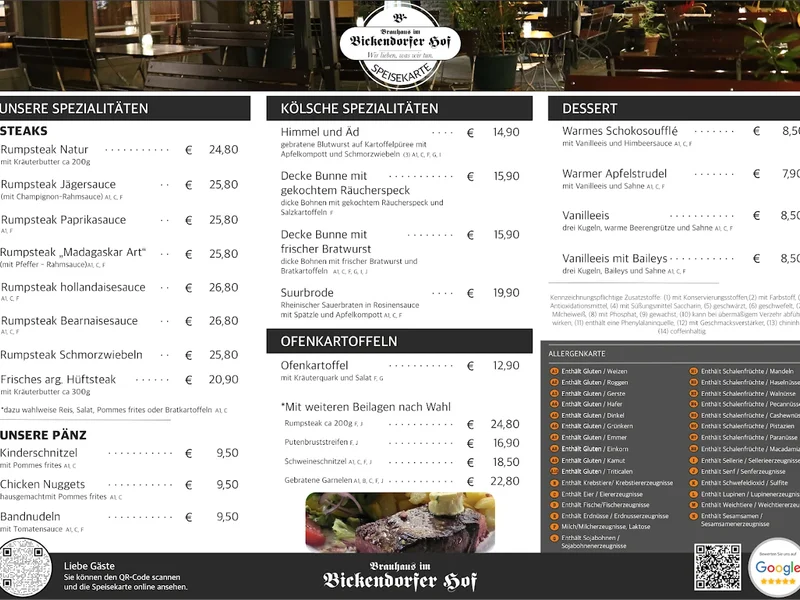 menu 0 of Bickendorfer Hof