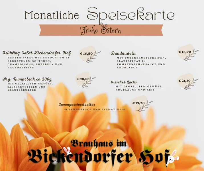 menu 1 of Bickendorfer Hof