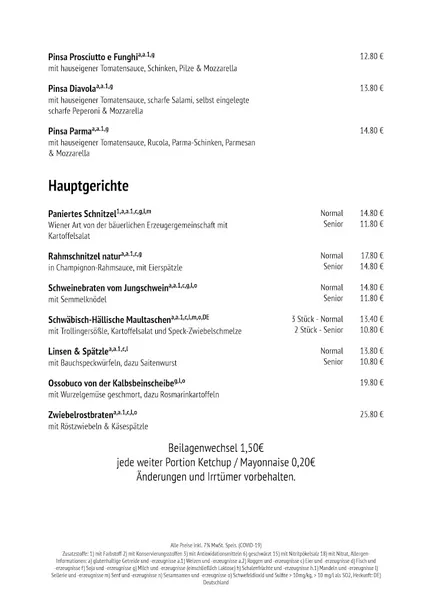 menu 0 of Waldheim Heslach