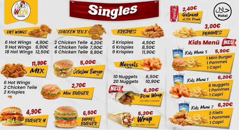 menu 0 of Weza Chicken