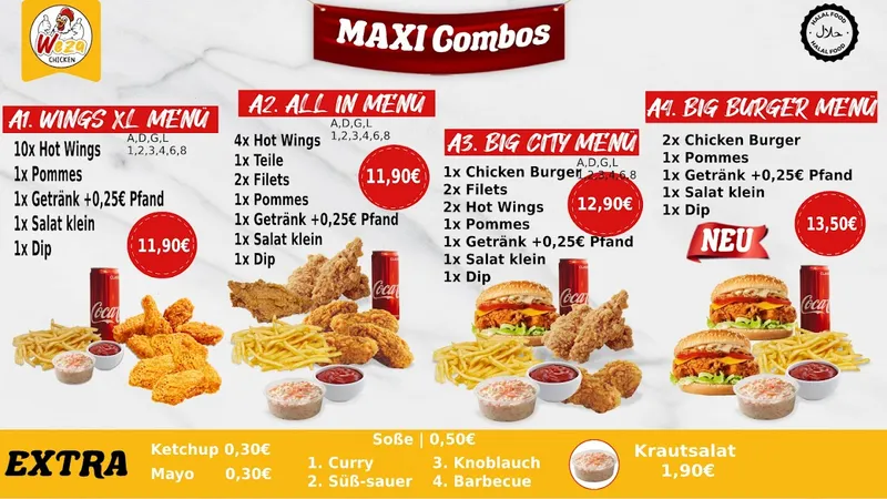 menu 1 of Weza Chicken
